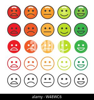 Happy ebene Teilflächen ausgewählt Stock Vektor