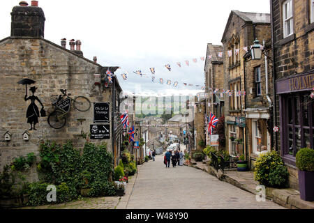 Haworth Dorf in Bradford uk Juni 2019 Stockfoto