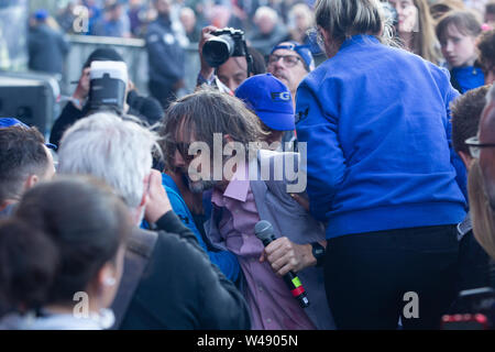Jarvis Cocker führt an Bluedot Samstag Nacht. (20 Juli 2019) findet von 18.-21. Juli in Jodrell Bank, Cheshire UK. Stockfoto