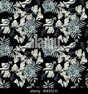 Abstrakte monochrome nahtlose Muster für Ihr Design Stock Vektor
