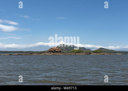 Inseln in die Bahia de los Muertos die Mündung des Rio Platanal Panama Stockfoto