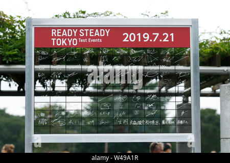 Tokio, Japan. 21. Juli, 2019. Allgemeine Ansicht, JLUY 21, 2019 - Radfahren - Straße: ständig bereit Tokio - Radfahren (Straße) ab Musashinonomori Park in Tokio und der Fertigung bei Fuji International Speedway in Shizuoka, Japan. Quelle: Lba Co.Ltd./Alamy leben Nachrichten Stockfoto