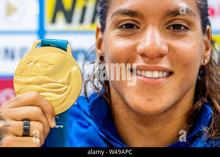 17. juli 2019 Gwangju, Südkorea 18. FINA World Aquatics Championships CUNHA Ana Marcela BRA Gold Medal Yeosu Südkorea 17/07/2019 Open Water Women's 5KM 18. FINA World Aquatics Championships Expo Ocean Park Foto © Andrea Masini / Deepbluemedia / Insidefoto Stockfoto