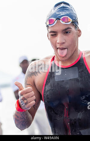 17. juli 2019 Gwangju, Südkorea 18. FINA World Aquatics Championships CUNHA Ana Marcela BRA Gold Medal Yeosu Südkorea 17/07/2019 Open Water Women's 5KM 18. FINA World Aquatics Championships Expo Ocean Park Foto © Andrea Masini / Deepbluemedia / Insidefoto Stockfoto