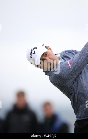 Die USA Kevin Kisner auf der 11 Loch in der zweiten Runde der 148 British Open Championship im Royal Portrush Golf Club in County Antrim, Nordirland, am 19. Juli 2019. (Foto von Koji Aoki/LBA SPORT) Stockfoto