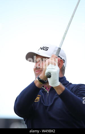 Der Engländer Justin Rose in der 7. Bohrung während der dritten Runde der 148 British Open Championship im Royal Portrush Golf Club in County Antrim, Nordirland, am 20. Juli 2019. (Foto von Koji Aoki/LBA SPORT) Stockfoto