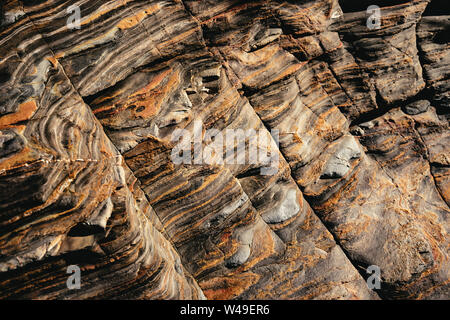 Interessante quergestreiften rock Textur Hintergrund Stockfoto