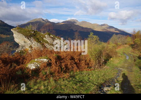 Der Loch Lomond und Cowal Weg. Halbinsel Cowal. Hochland. Schottland. Großbritannien Stockfoto