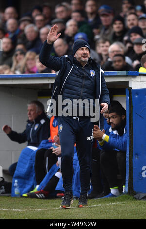 Colchester United Assistant Manager Steve Kugel - Macclesfield Town v Colchester United, Sky Bet Liga Zwei, Moss Rose, Macclesfield - 16 Februar 2019 Editorial nur verwenden - DataCo Einschränkungen Stockfoto