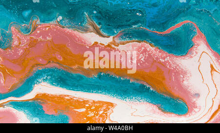 Blau und Braun Muster Swirl für Hintergrund auf weiß Stockfoto