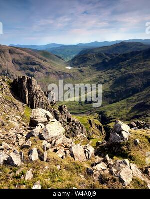 Auf Styhead Tarn von Lingmell fiel Stockfoto