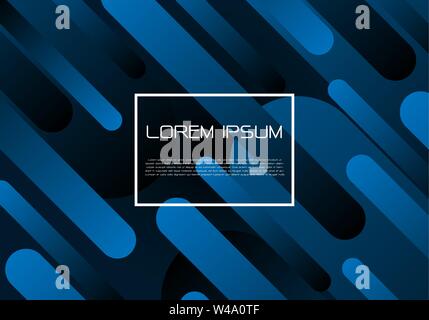 Abstrakt Blau Schwarz geometrische dynamische Formen Komposition mit weiße Flamme und Text Design moderne futuristischen Hintergrund Vector Illustration.. Stock Vektor