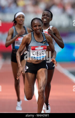 LONDON, ENGLAND 21. Juli Hellen Obiri gewann den 5000 m an der Muller Geburtstag Spiele an der London Stadium, Stratford am Sonntag, den 21. Juli 2019. Stockfoto