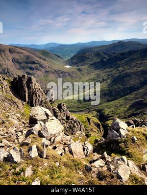 Auf Styhead Tarn von Lingmell fiel Stockfoto