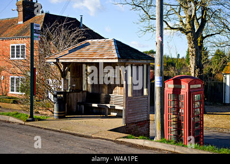 Eine Dorfbusunterkunft in IDE Hill Village, IDE Hill, UK Stockfoto