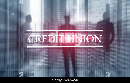 Credit Union. Finanzielle Zusammenarbeit Banking Services. Finanzen Zusammenfassung Hintergrund. Stockfoto