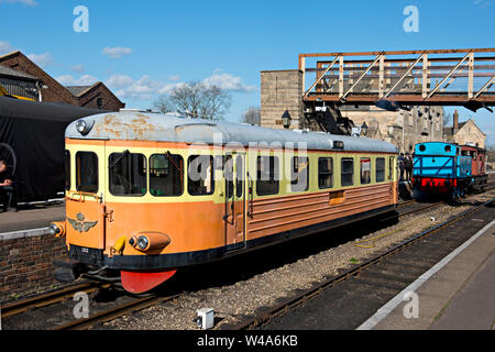 Schwedischen Eisenbahnen (SJ) Y7 Triebwagen 1212 'HELGA' erhalten und in 2019 auf der Nene Valley Railway an Wansford, Großbritannien Stockfoto