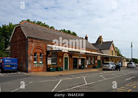 Shanklin Bahnhof ist ein Grad II Bahnhof Shanklin auf der Isle of Wight mit aufgeführt. Es ist die Endstation der Island Line Stockfoto