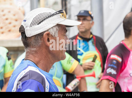 Yiannis Kouros, einem 63 Jahre alten mehrere ultramarathon Weltrekordhalter Stockfoto