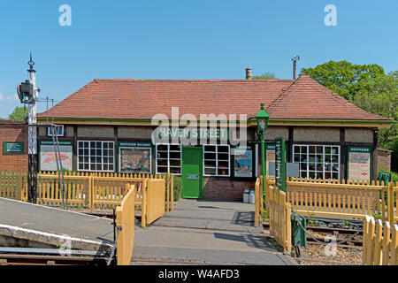 Haven Street Bahnhof. Sitz der Isle of Wight Steam Railway, Isle of Wight, Großbritannien Stockfoto