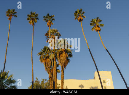 Bild des Pasadena Playhouse Exterieur. Das Theater befindet sich in einem historischen darstellende Kunst Veranstaltungsort in einem spanischen Colonial Revival Stil gestaltet. Stockfoto