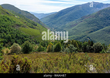 Landschaft der Serra dos Ancares, Leon Provinz, Spanien Stockfoto