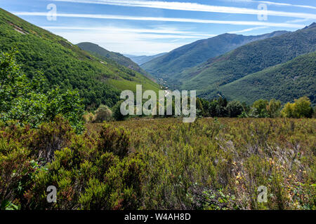 Landschaft der Serra dos Ancares, Leon Provinz, Spanien Stockfoto