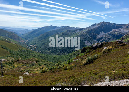 Landschaft der Serra dos Ancares, Leon Provinz, Spanien Stockfoto