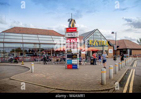 Bilder von Cambridge Service Station auf die A14 Trunk Road in Cambridgeshire England Stockfoto