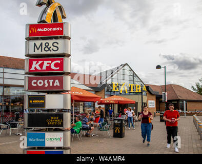 Bilder von Cambridge Service Station auf die A14 Trunk Road in Cambridgeshire England Stockfoto