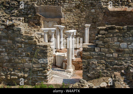 Mazedonien, Stobi Archäologische Stätte - Baptisterium Stockfoto