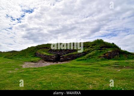 Das Grab des Adler chambered Cairn. Stockfoto