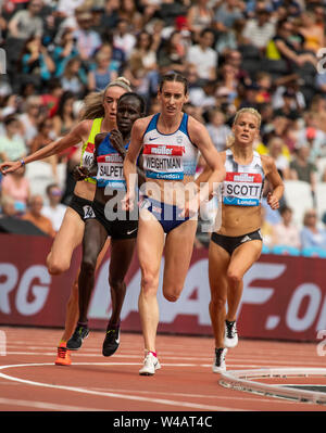 London, Großbritannien. Juli 2019 21. Laura Weightman von Großbritannien in Aktion in 5000 m der Frauen während der Tag Zwei der Muller Geburtstag Spiele IAAF Diamond League Veranstaltung im Stadion in London am 21. Juli 2019 in London, England. Gary Mitchell/Alamy leben Nachrichten Stockfoto