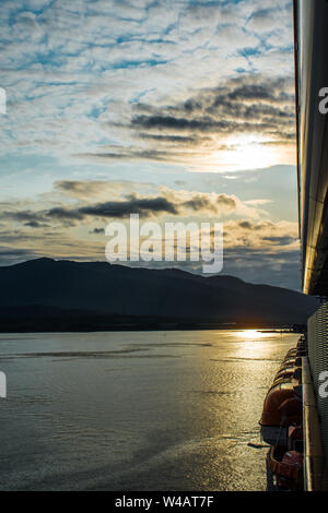 Ketchikan Alaska Sonnenuntergang, # 6612 Stockfoto
