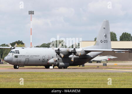 Niederländische Lockheed C 130 H Hercules Royal International Air Tattoo RIAT 2019 an RAF Fairford, Gloucestershire, VEREINIGTES KÖNIGREICH Stockfoto