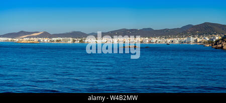 Ibiza Ses Figueretes und En Bossa Panoramablick auf den Balearen Stockfoto
