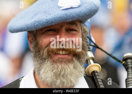 Oban, alle unter einem Banner Unabhängigkeit März - 2019 Stockfoto