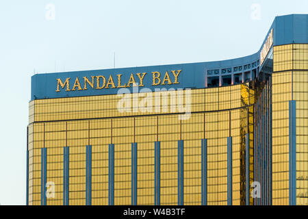 Mandalay Bay Hotel Twilight Stockfoto