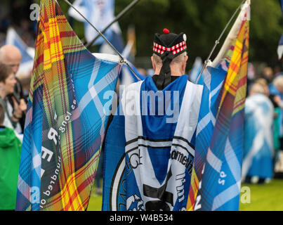 Oban, alle unter einem Banner Unabhängigkeit März - 2019 Stockfoto