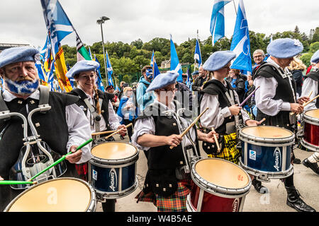 Oban, alle unter einem Banner Unabhängigkeit März - 2019 Stockfoto