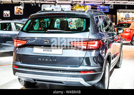 Brüssel, Belgien, Jan 2019: Sitz Ateca zu Brüssel Motor Show, kompakten Crossover Fahrzeug (CUV) des spanischen Automobilherstellers Seat hergestellt Stockfoto