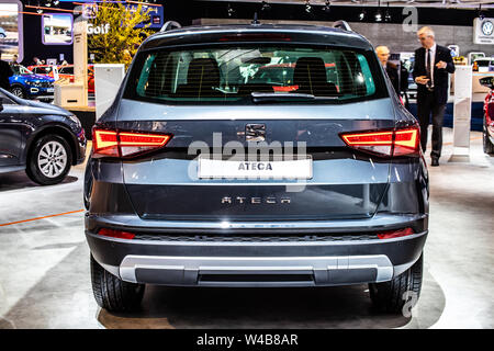 Brüssel, Belgien, Jan 2019: Sitz Ateca zu Brüssel Motor Show, kompakten Crossover Fahrzeug (CUV) des spanischen Automobilherstellers Seat hergestellt Stockfoto