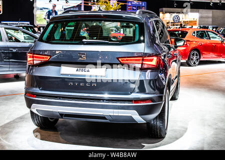 Brüssel, Belgien, Jan 2019: Sitz Ateca zu Brüssel Motor Show, kompakten Crossover Fahrzeug (CUV) des spanischen Automobilherstellers Seat hergestellt Stockfoto