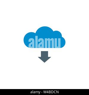 Cloud Storage-bezogene Vektor glyph Icon. Stock Vektor