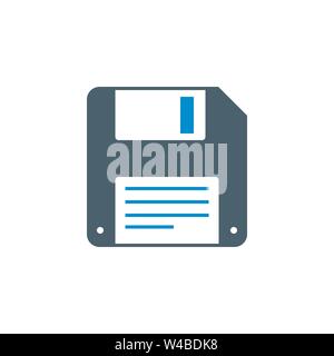 Diskette zu Vektor glyph Icon. Stock Vektor