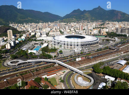 Luftbild des Maracanã-Stadion im Norden der Stadt von Rio de Janeiro, Brasilien Stockfoto