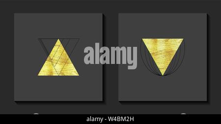 Gold-Emblem. Goldene Abzeichen. Luxus logo Vector Illustration Stock Vektor