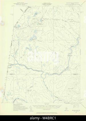 Maine USGS Historische Karte Beaver Pond 306461 1955 62.500 Wiederherstellung Stockfoto