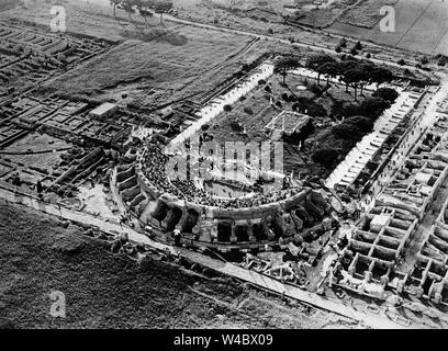 Latium, archäologische Gebiet von Ostia Antica, 1939 Stockfoto