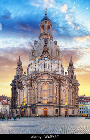 Kirche Frauenkirche in Dresden Deutschland - Kirche Unserer Lieben Frau Stockfoto